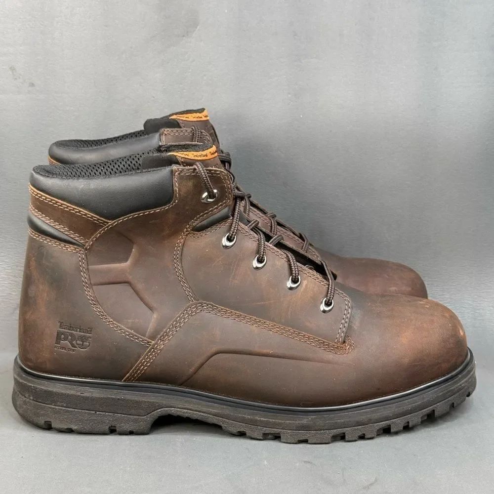 Timberland Pro  Men's 6" Magnus Steel Safety Toe leather boots size 14